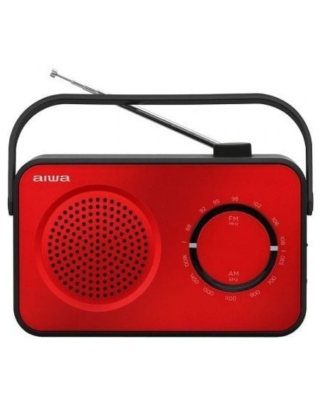Radio Portátil Aiwa R-190RD/ 2W/ con Cable/ a Pilas/ Roja