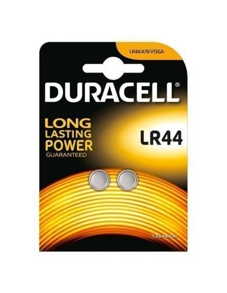 Pack de 2 Pilas de Botón Duracell LR44/ 1.5V/ Alcalinas