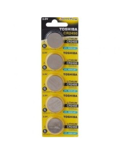 Pack de 5 Pilas de Botón Toshiba CR2450/ 3V/ Alcalinas