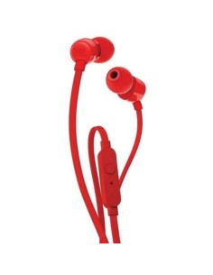 Auriculares Intrauditivos JBL T110/ con Micrófono/ Jack 3.5/ Rojos