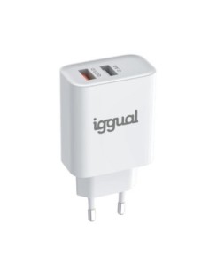 iggual Cargador doble 2xUSB carga rápida QC3.0 30W 2