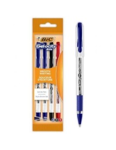 Bolígrafos de Tinta de Gel Retráctil Bic Gelocity Stic 992599/ 4 unidades/ Surtidos