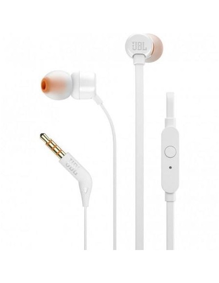 Auriculares Intrauditivos JBL Tune 160/ con Micrófono/ Jack 3.5/ Blancos