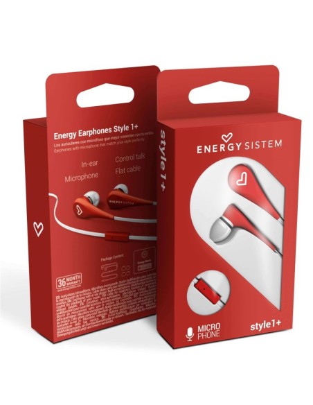 Energy Sistem Auricular Intrauditivo Style 1 Rojo