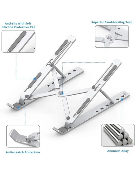 Ewent EW1266 soporte portatil viaje aluminio hasta