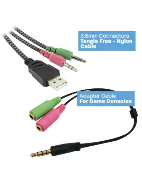 Ewent Auricular PL3321 iluminación LED RGB