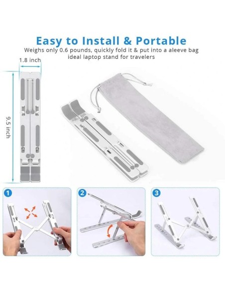 Ewent EW1266 soporte portatil viaje aluminio hasta