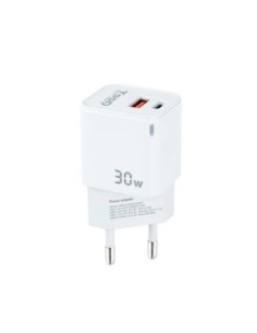 TOOQ Cargador pared GAN USB-C/USB-A 30W