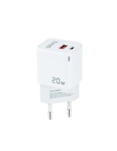 Tooq Cargador pared USB-C/PD+USB-A/QC 20W