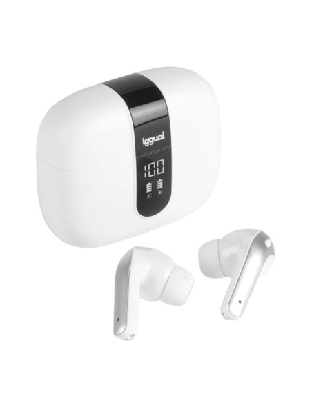 iggual Auriculares inalámbricos TWS Bluetooth blan