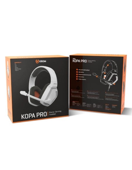 KROM KOPA PRO | AURICULAR GAMING STEREO BLANCO