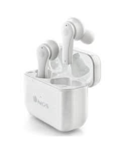 Auriculares Bluetooth NGS Ártica Bloom con estuche de carga/ Autonomía 6h/ Blancos