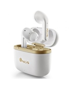 Auriculares Bluetooth NGS Ártica Trophy con estuche de carga/ Autonomía 5h/ Blancos