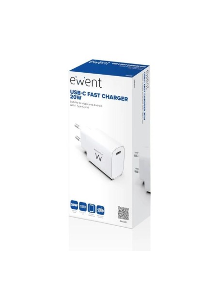 EWENT Cargador Usb-C carga rapida 20W