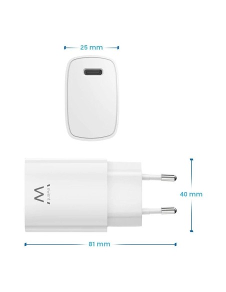 EWENT Cargador Usb-C carga rapida 20W