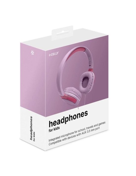 Celly Auricular Diadema niños Rosa
