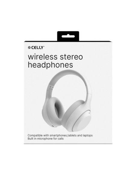 Celly Auricular Diadema Inalámbrico WAVEBEAT Blanc