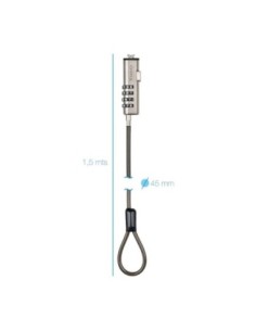 Tooq Cable seguridad T-Nano con combinación 1'5m 2