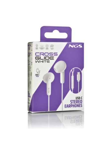 NGS Auricular Intraural Blanco Micro USB-C