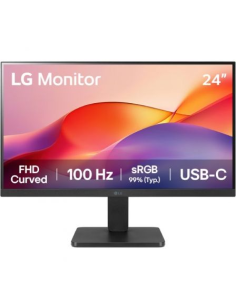 Monitor Curvo LG 24U421A-B 23.8'/ Full HD/ Negro