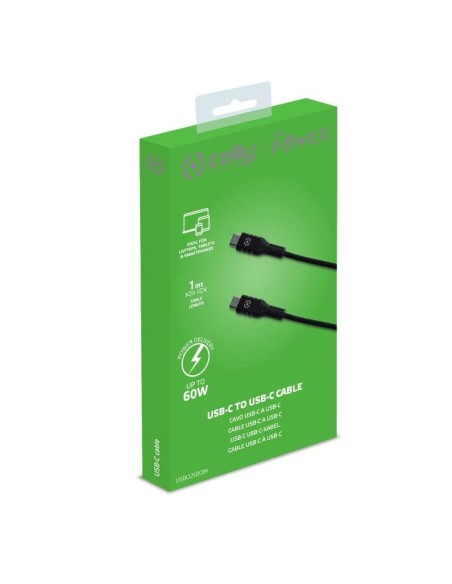Celly Cable Usb-C - Usb-C  60W 1m Negro