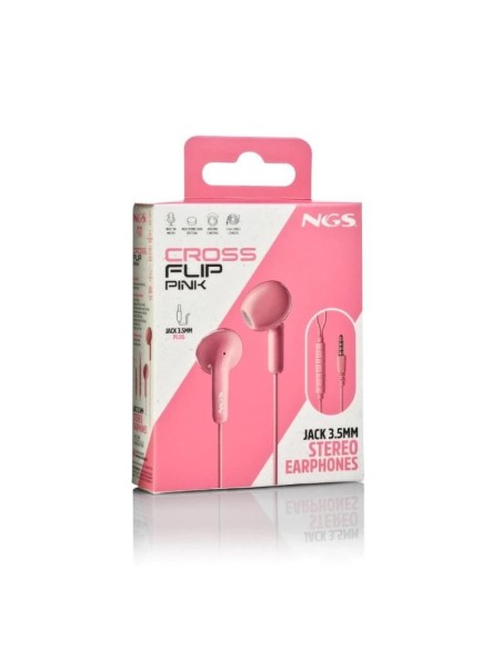 NGS Auricular Rosa Estéreo Cable JACK 3.5 Mm
