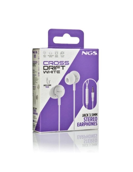 NGS Auricular CROSSDRIFT Blanco cable JACK 3.5 Mm