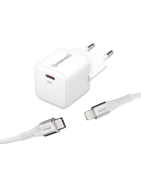 Intenso | KIT Cargador GaN W30C + Cable Lightning