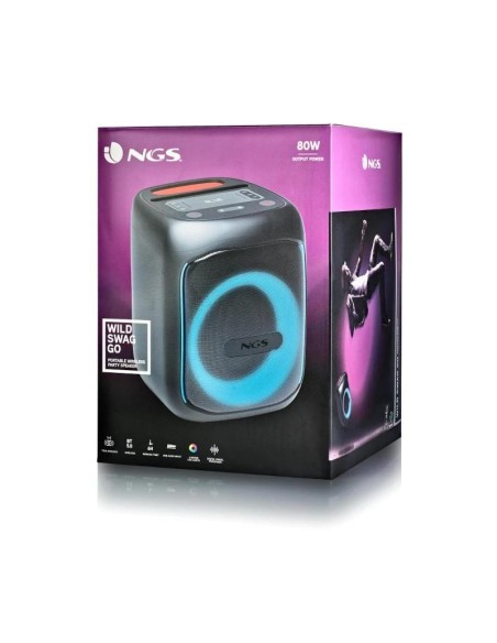 NGS ALTAVOZ PORTATIL BT-TWS-80W BAT-USB-AUXIN-TF