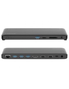 Docking USB Tipo-C 2-Power DOC0117A/ 4xUSB/ 1xUSB Tipo-C PD/ 2xHDMI/ 1xDisplayPort/ 1xJack/ 1xRJ45/ 1xLector Tarjetas SD/ Gris 2