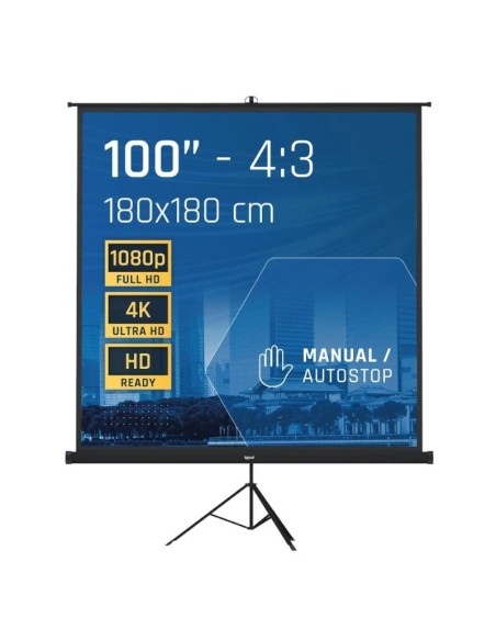 iggual Pantalla 100" 180x180 cm con trípode+bolsa