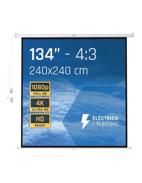 iggual Pantalla eléctrica 4:3 134" 240x240 cm