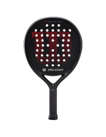 Pala de Pádel Wilson Pro Staff Team TX V2/ Negra y Roja