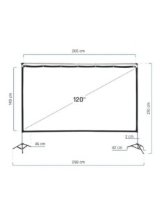 iggual Pantalla exterior portable 120" 265x149 cm 2