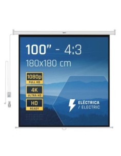 iggual Pantalla eléctrica 4:3 100" 180x180 cm