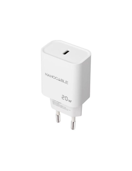 Nanocable Cargador pared USB-C PD 20W Blanco