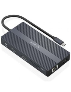 Docking USB Tipo-C Aisens ASUC-12P017-GR/ 2xHDMI/ 4xUSB/ 1xUSB Tipo-C/ 1xRJ45/ 1xDisplayPort/ 1xLector Tarjetas/ 1xUSB Tipo-C PD/ Gris 2