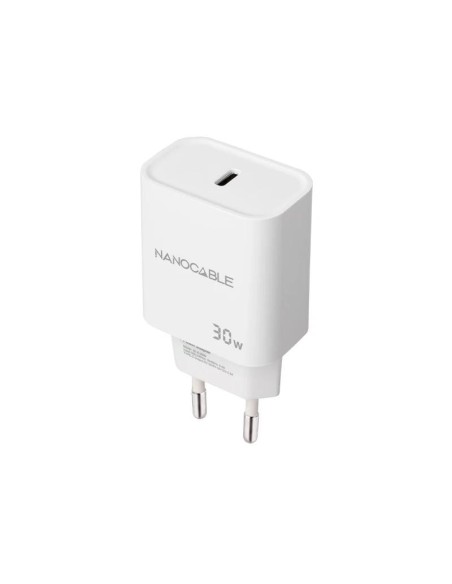 Nanocable Cargador pared USB-C PD 30W Blanco