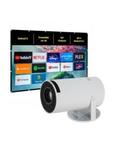 iggual Pack mini proyector + pantalla 100" plegabl