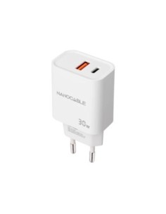 Nanocable Cargador USB-C/PD+USB-A/QC 30W Blanco 2