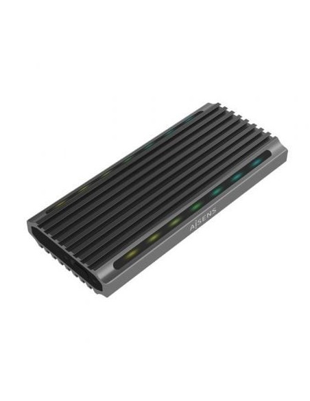 Caja Externa para Disco SSD M.2 SATA/NVMe Aisens ASM2-RGB011GR/ USB 3.2 Gen2/ Sin Tornillos