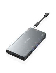 Docking USB Tipo-C Aisens ASUC-8P015-GR/ 1xHDMI/ 3xUSB/ 1xRJ45/ 1xLector Tarjetas / 1xUSB Tipo-C/ Gris 2