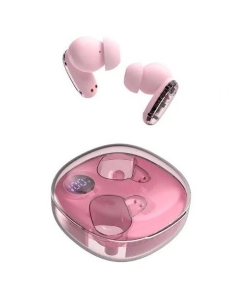 Auriculares Bluetooth Mars Gaming MHIB2 con estuche de carga/ Autonomía 7h/ Rosa