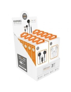 Expositor de Auriculares Tech One Tech EarTECH TEC1303/ con Micrófono/ USB Tipo-C/ Incluye 5 Auriculares Blancos y 5 Auriculares Negros
