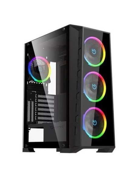 Caja Gaming Semitorre Hiditec MH12 GLASS