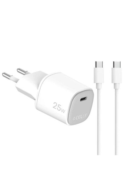 Celly Cargador Gan  1C 25W + C A C Cable