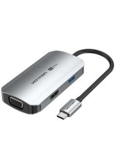 Docking USB Tipo-C Vention TQAHB/ 1xHDMI/ 1xUSB/ 1xVGA/ 1xUSB Tipo-C PD/ Gris 2
