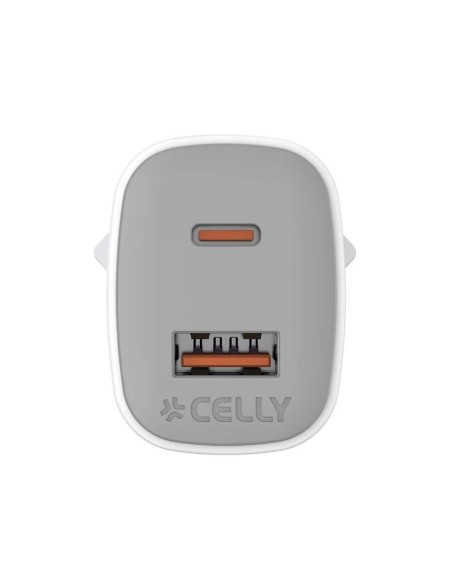 Celly Cargador Gan  1USB 1USBC 35w WH