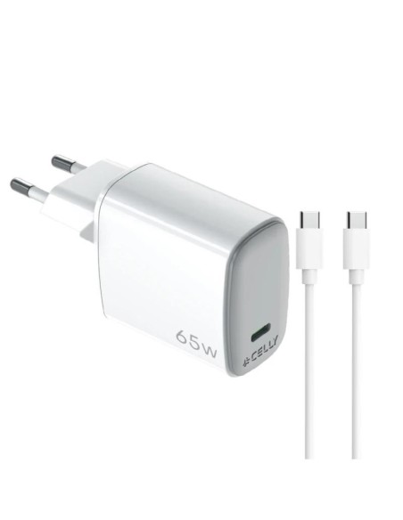 Celly Cargador Gan 1C 65W + C A C 2M CABL