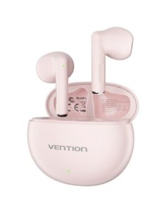 Auriculares Bluetooth Vention ELF 06 NBKP0 con estuche de carga/ Autonomía 6h/ Rosas